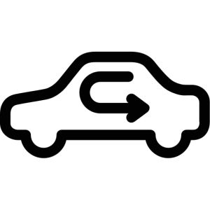 Air recirculation button icon in cars
